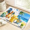Pokemon Night Market Adventure Print Non-slip Doormat, Soft Absorbent Floor Rug for Home Decor