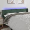 VidaXL LED Headboard Bedroom Furniture Double Bed Accessory Head of Bed Frame Interior Dark Green 3123019