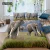 Пододеяльник 3D Слон африканское сафари животное комплект одеяла дикой природы в этническом стиле постельное белье Настенный декор Спальня Женщины Мужчины Дети