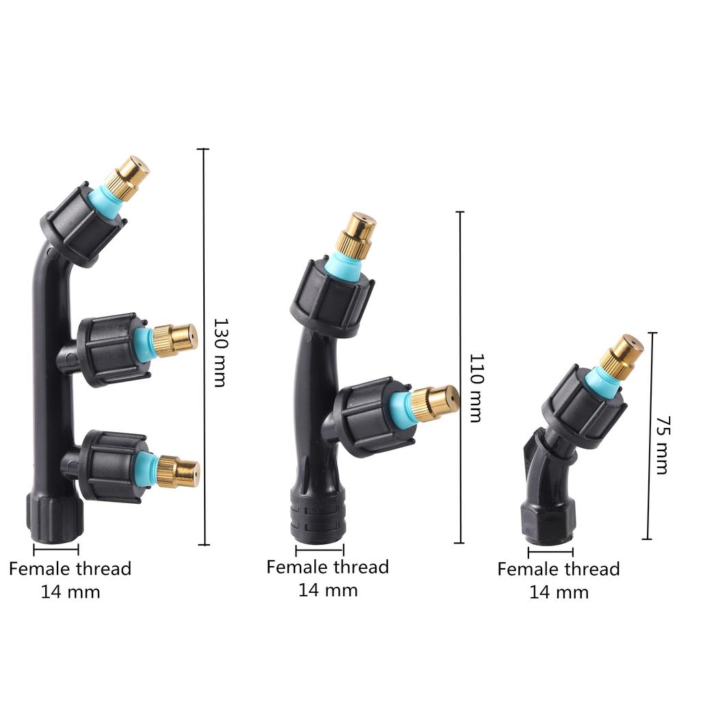 Сельскохозяйственный медный распылительный распылитель, одинарная/двойная/три сопла, садовый газонный ирригационный спринклер для распыления пестицидов