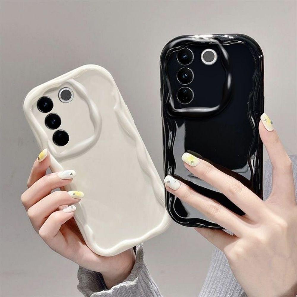 Fashion Solid Color Cream Case For Samsung Galaxy A55 A35 A15 A05S A54 A34 A24 A14 A04S A53 A33 A23 A13 A52 A71 A51 A50 A30 Soft Clear TPU Phone Case