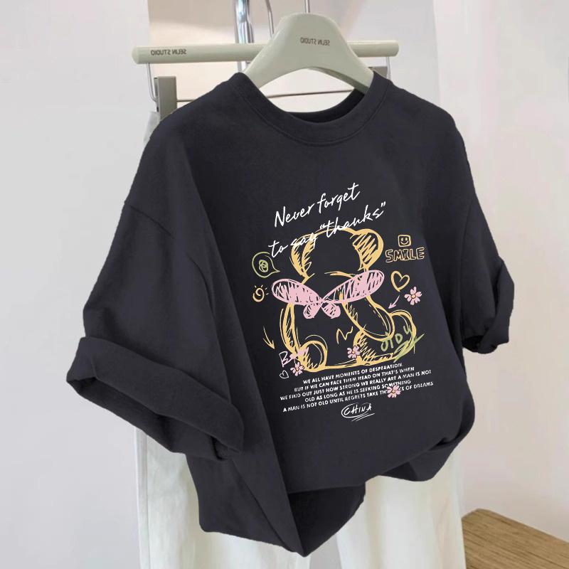 Ретро Японский Принт Чистый Хлопок Орт Свободный Женская Футболка Летний Дизайн Повседневный Удобный Топ Качественный Бренд