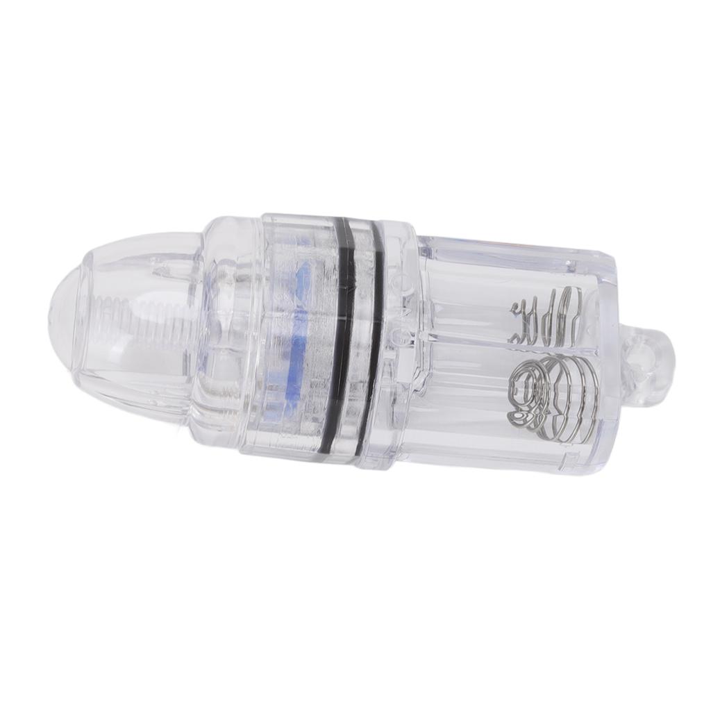 Deep Drop Fishing Light Transparent Plastic AA Battery Powered LED Fishing Light for Trolling Sea Freshwater Blue