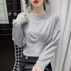 Small and Short Styles Paired with Pullover Sweaters Women's Spring and Autumn New All-match Loose Fashion Bottoming Shirt