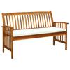 Day and Night - Day and Night Garden Bench with Cushion Solid Acacia Wood 147 Cm