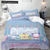 2 шт., 3 шт., Помпон для односпальной двуспальной кровати размера King Size из микрофибры для вышивки, постельное белье, наволочка, пододеяльник, комплект из нескольких предметов