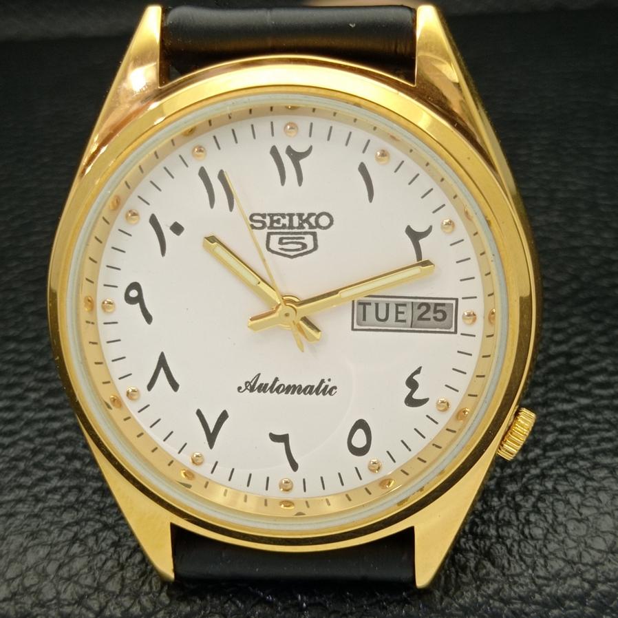 ВОССТАНОВЛЕННЫЕ ВИНТАЖНЫЕ SEIKO 5 AUTO 6309A ЯПОНИЯ МУЖСКИЕ АРАБСКИЕ СЕРЕБРЯНЫЕ ЧАСЫ a425930-2