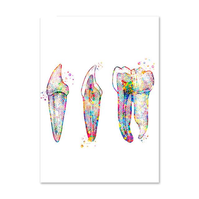 Абстрактная зубная фея, стоматолог-гигиенист, клиника, картина, настенный художественный постер, холст, принт, зубы, настенные панно, декоративные картины