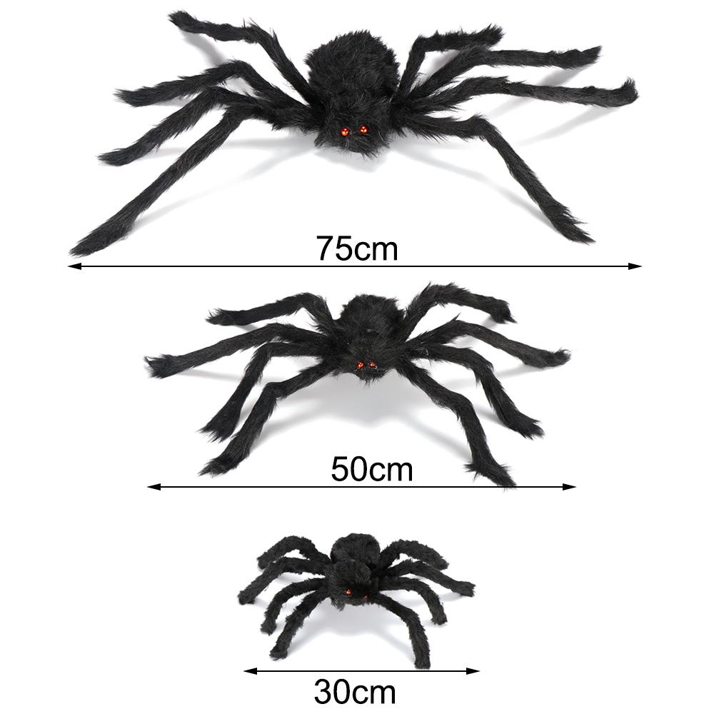 Party Supplies Prank Props Black Plush Spider Bar Ornament Halloween Decoration Haunted House
