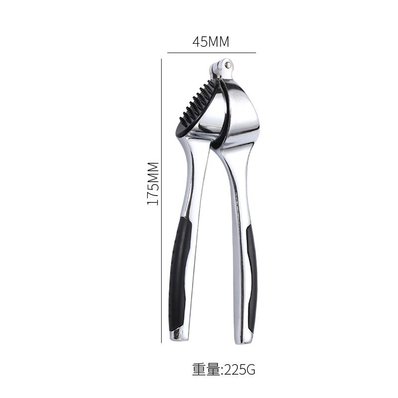 Household garlic masher for pressing garlic in kitchen thickened zinc alloy manual pull multifunctional garlic masher
