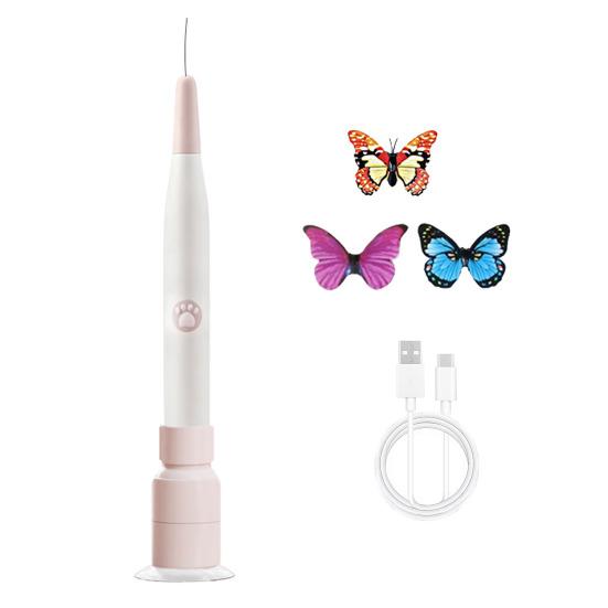 Игрушка для кошек «Летающая бабочка», интерактивная электрическая игрушка для кошек, автоматическая дразнилка для кошек с вращающимся основанием на присоске для домашних кошек, веселье и упражнения