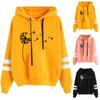 Women's Dandelion Print Hoodie with Pocket Long Sleeved Loose Pullover Hooded Top for Student