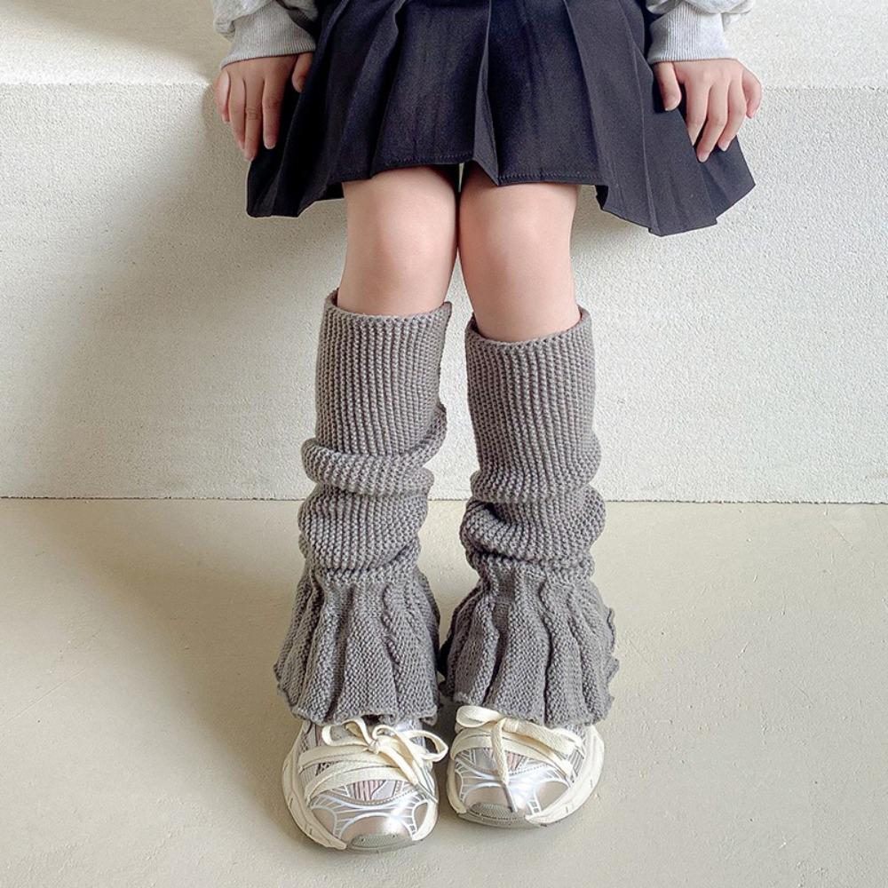 Boot Warmers Children's Long Socks Solid Color Boot Sleeve Warm Leg Cover Winter Christmas Gifts
