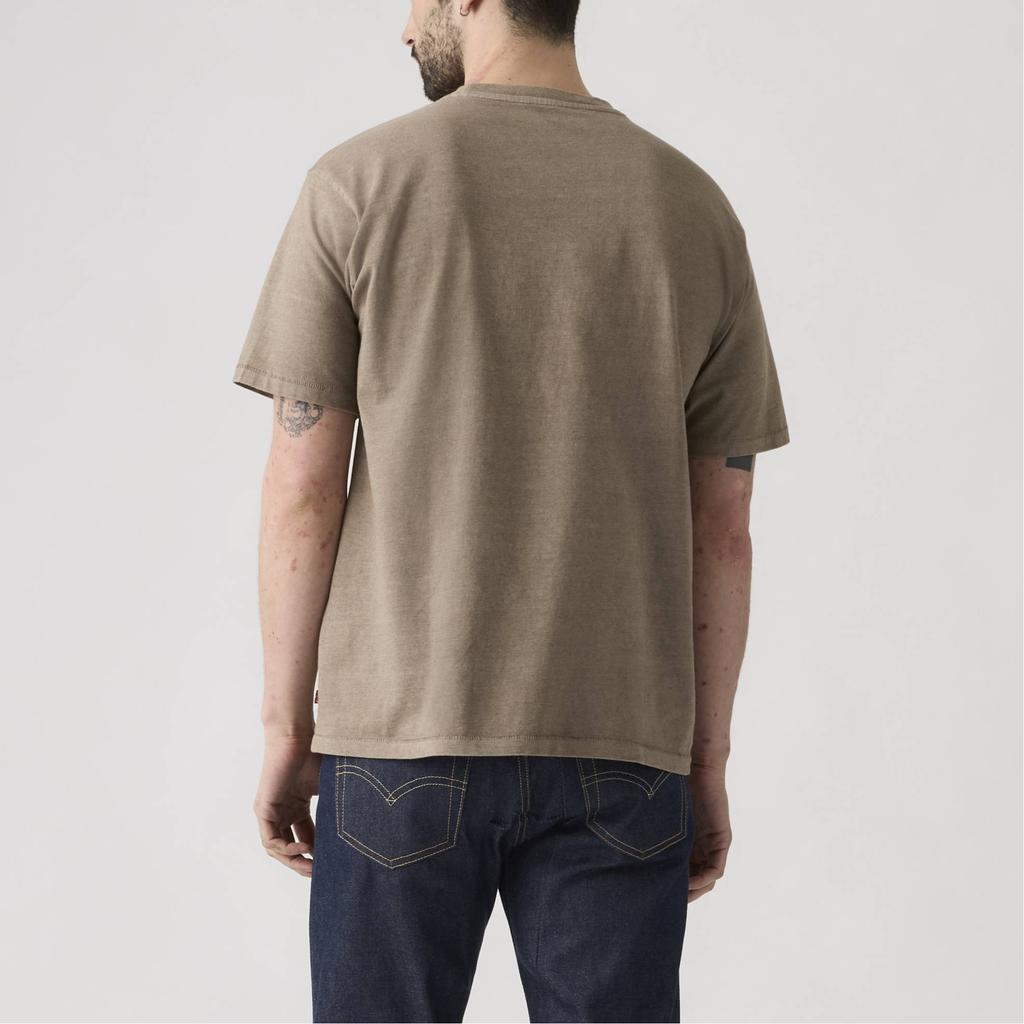 Levis Red Tab™ Винтажная Свободная Удобная Мягкая Вязаная Футболка с Круглым Вырезом и Коротким Рукавом Унисекс Топы A0637-0195