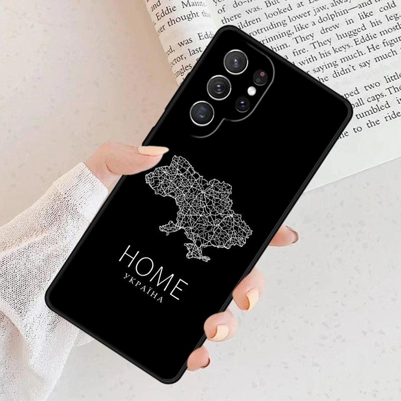 Love Heart u-Ukraine Map Flag Phone Case For Samsung Galaxy S25 S23 S30 S8 S21 S20 FE S24 S22 Note 10 20 Plus lite Ultra