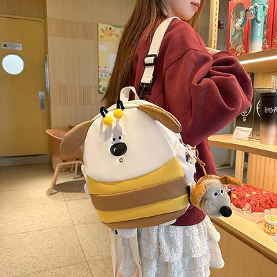 Новый маленький нейлоновый мини-рюкзак Little Bee с японским мультяшным рисунком, универсальный школьный рюкзак, простой рюкзак для девочек.