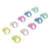 10pcs Knitting Thimble Plastic Portable Glossy Appearance Yarn Finger Holder Yarn Guide Separated