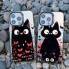 Милый Мультяшный Кот Чехол для Телефона Для iPhone 13 Чехол 13 Мини 16 14 15 Плюс 14 15 11 12 13 Про Макс Ударопрочный Матовый Лазерный Чехлы Fundas