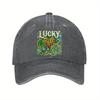 St Patricks Day Lucky Clover Print Baseball Cap Casual Cotton Adjustable Sports Hat for Adults