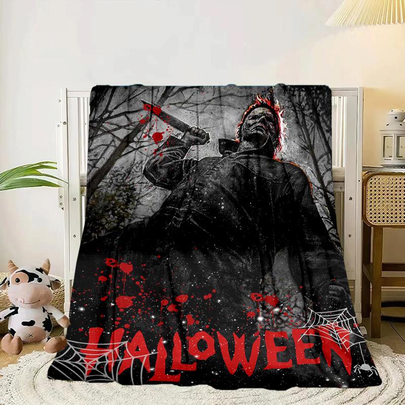 Horror Movie Characters Collage Blanket Flannel Blanket for bed, sofa, Camping, Hiking, Picnic Essentials, gift for family Fan gifts