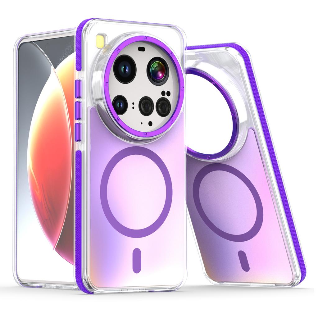 For Xiaomi 15 Ultra Case Compatible with MagSafe Color Changing TPU Acrylic Phone Back Cover