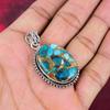 Голубой медный бирюзовый кулон ручной работы с драгоценными камнями, 925 пробы серебряный кулон, старинные ювелирные изделия, для подарка на помолвку