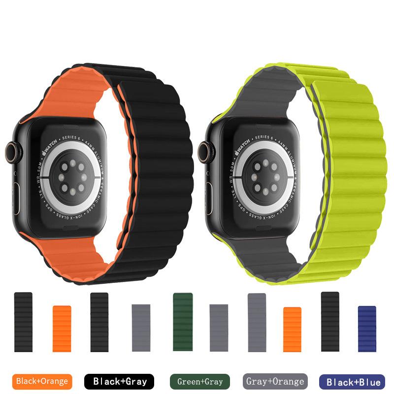 Силиконовый магнитный ремешок для Apple Watch Ultra Band 49 мм 8 7 45 мм 41 мм браслет iWatch 6 5 4 3 SE 44 мм 40 мм 42 мм