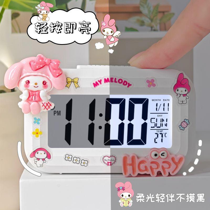 Melody Mini Luminous Electronic Small Alarm Clock Timing Student Bedside Portable Clock Desktop Smart Electronic Hour