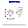 Orstarry S925 Silver Earring Simple Round Zirconia Hexagonal Star Earrings Jewelry For Women Birthday Gifts