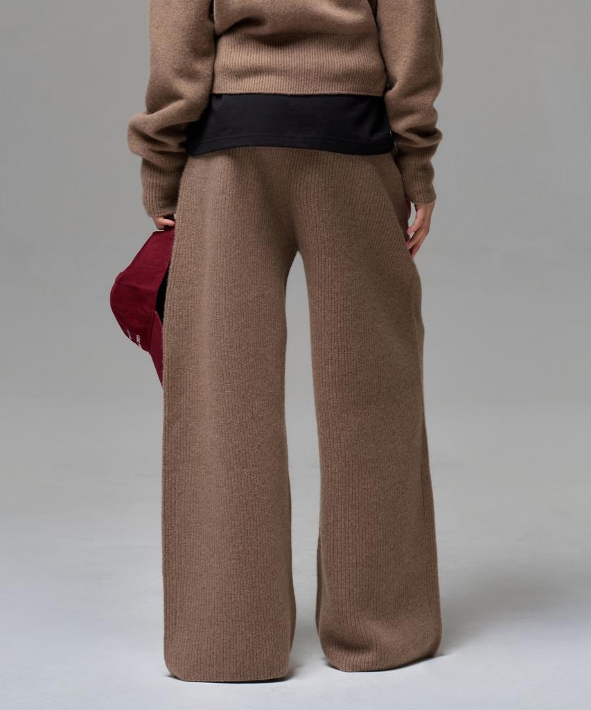 ERA Women Cashmere Blend Relaxed Knit Sweatpants - Neutral Brown