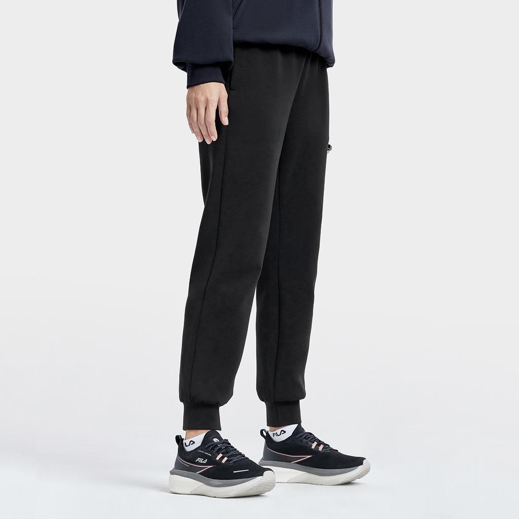 Fila Серия Фитнес Однотонные Брюки Джоггеры Вязаные Женские Брюки Черные A11W331609FBK