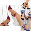 Chic Suede Pointed Shoes For Women With Sexy High Heels And Cross Bandage