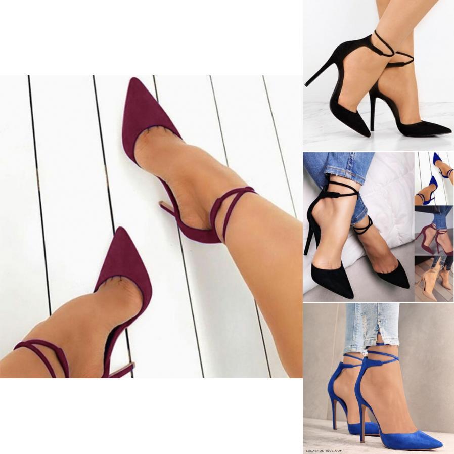 Chic Suede Pointed Shoes For Women With Sexy High Heels And Cross Bandage