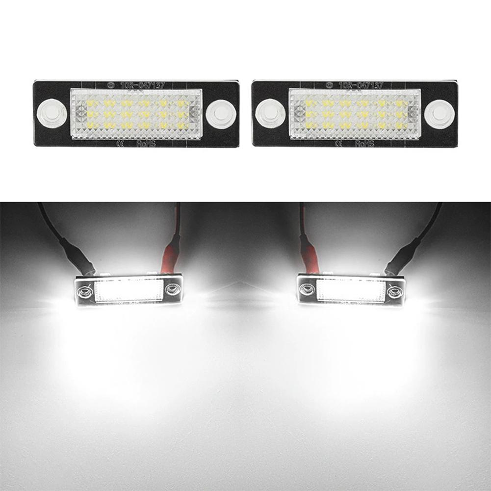 2Pcs Car LED License Plate Light Number Lamps for VW Golf Passat B5 Caddy 3 K5 Touran Superb 3U4 G1X8