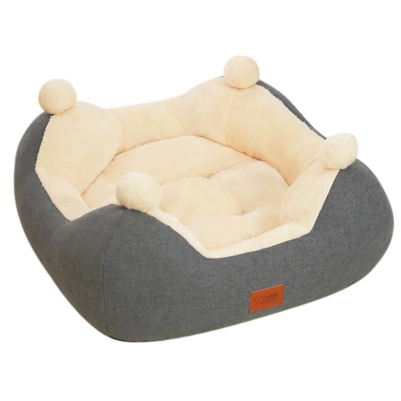 Thicken Pet Cat Bed Soft Plush Pet Sleeping Bed for Cats Small Medium Dogs Removable Pet Sofa Lovely Kitten Nest Cat Accessories