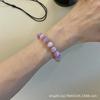 Handmade Purple Amethyst Lilac Spodumene Beaded Bracelet Stackable Geometric Vintage Style Women