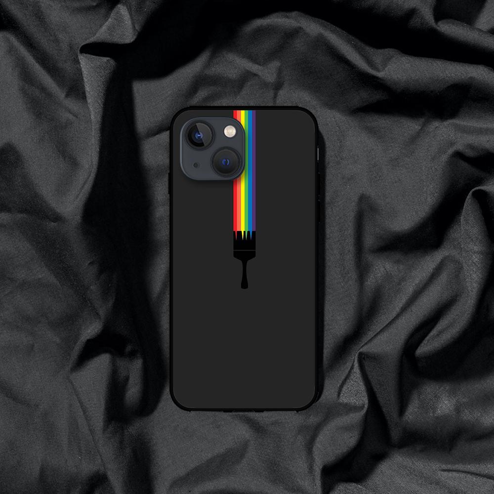 Чехол для телефона Rainbow Love LGBT для Iphone Samsung Galaxy Xiaomi Mi Redmi Note S 7 8 9 10 11 12 13 20 21 Pro Max Plus 4G 5G Черный Мягкий ТПУ 2022