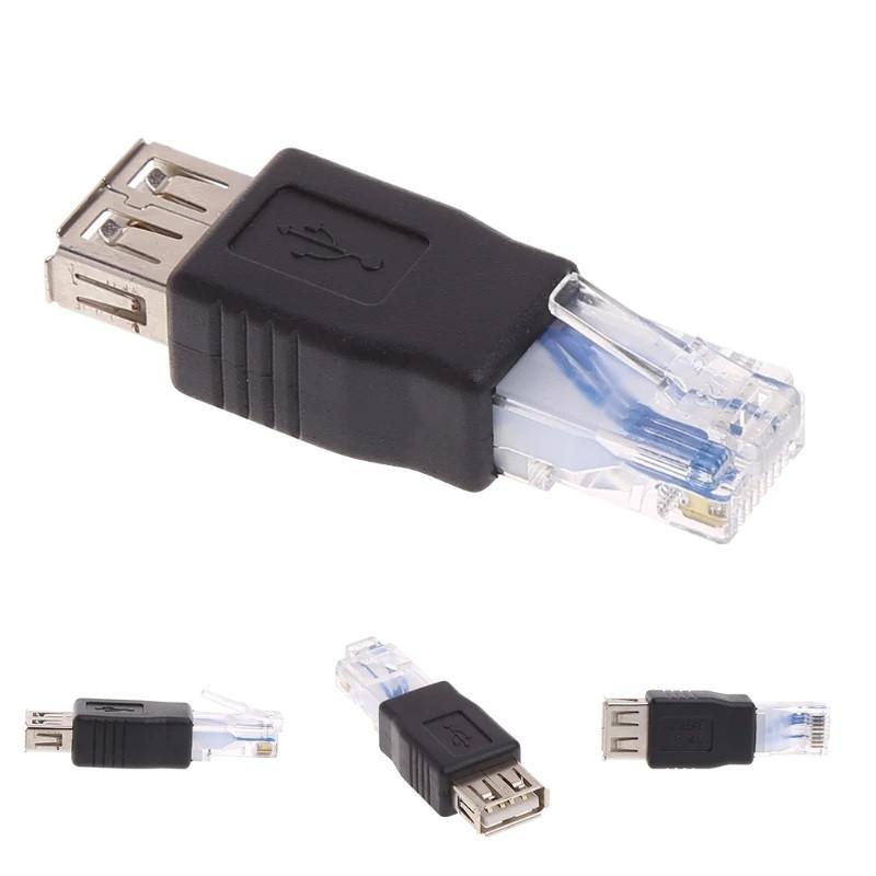 Переходник SUNROZ Ethernet LAN RJ45 - USB 10/100 Mbps для роутера модема (A484180)