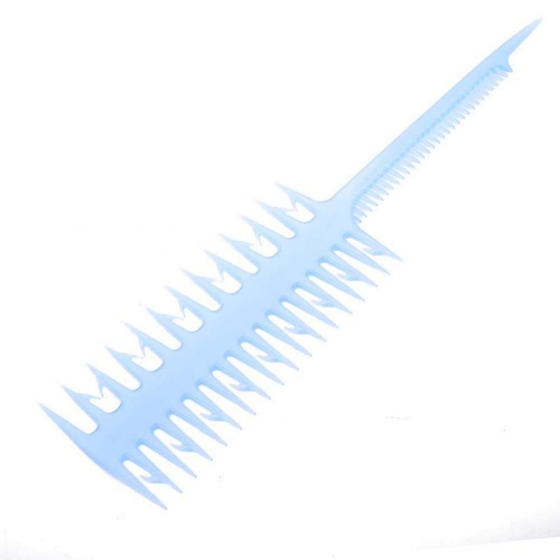 2 Colors Plastic Double-sided Wide Fine Tooth Highlighting Comb Piece Strip Dyed Hair Comb