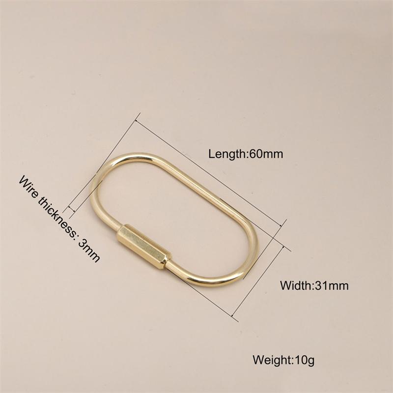Brass Screw Lock Camping Survival Carabiner Key Ring Accessories