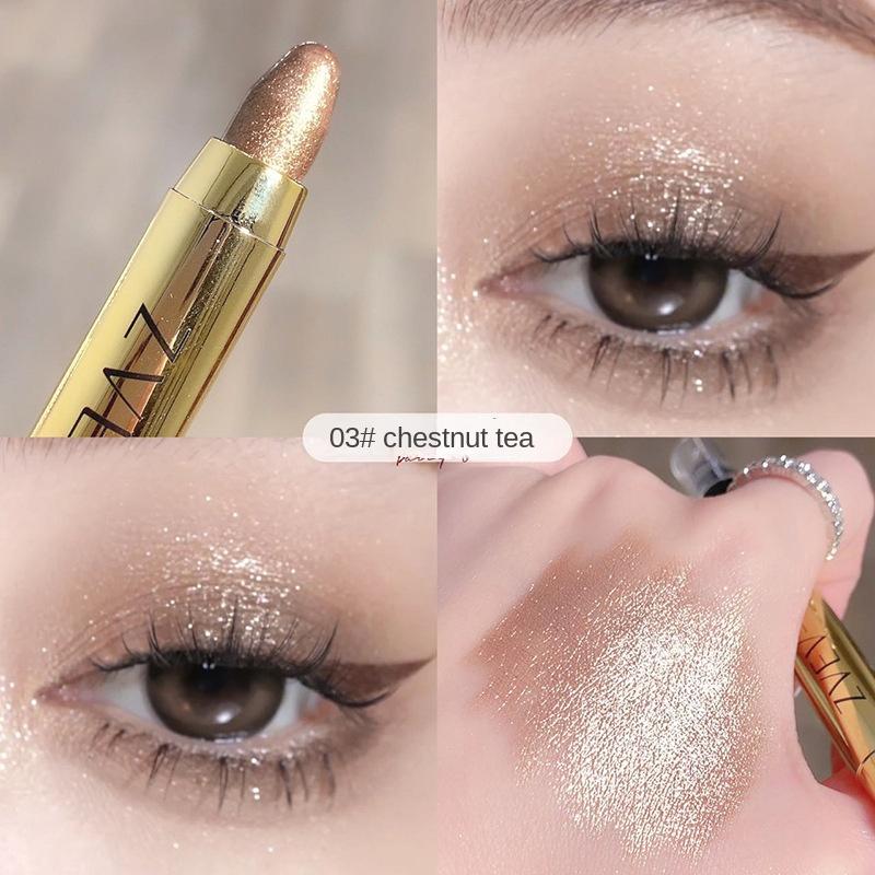 Lazy Sleeper Silkworm Highlight Brightener Тени для век Ручка с двойной головкой Fine Shimmer Pearl Водостойкие тени для век Стойкая фиксация женского макияжа
