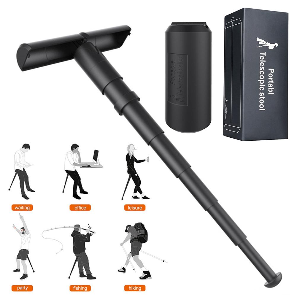 Portable Folding Chair Adjustable Outdoor Retractable Stool Foldable High Chair Subway Telescopic Stool Queuing Artifact