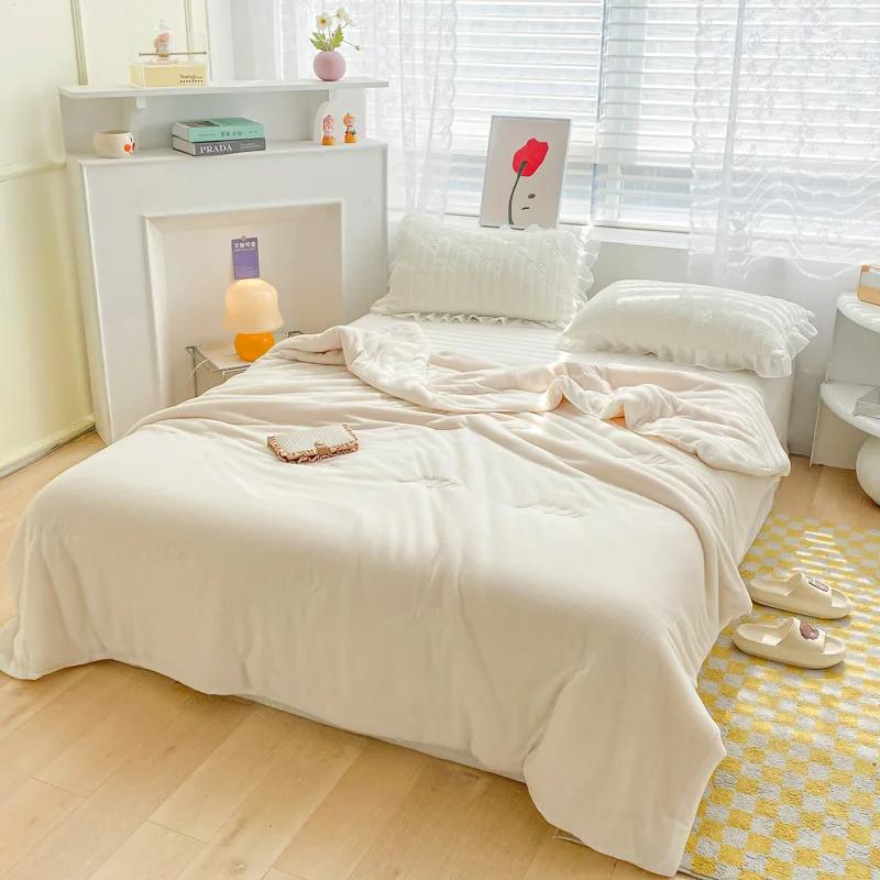 Новое клетчатое летнее одеяло с возможностью проветривания, удобное тонкое моющееся одеяло