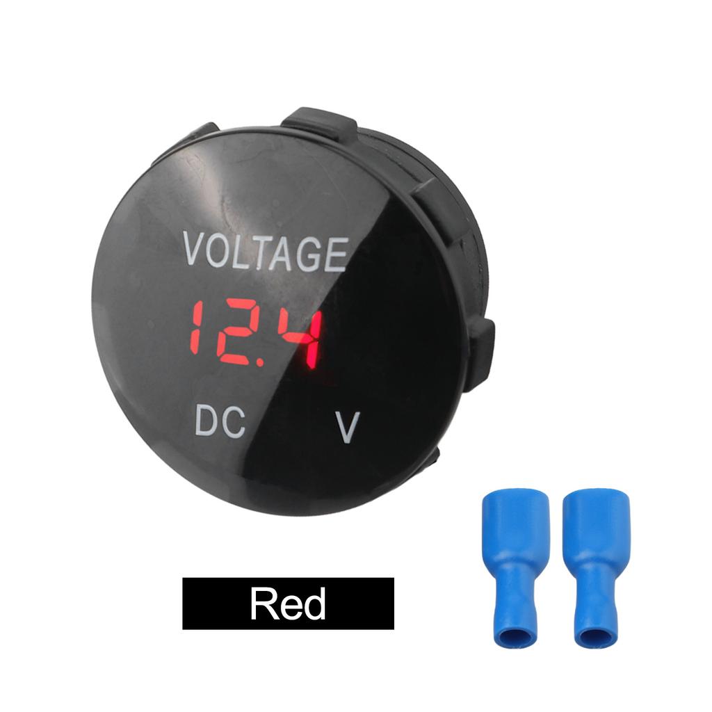 1PCS DC 12V 24V Car Replacement Voltmeter Meter Digital LED Voltmeter Automobile Battery Voltmeter Power Tool Accessories