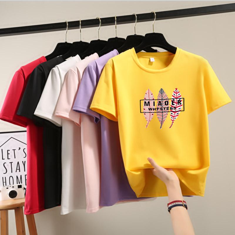 Summer Casual Loose Student T Shirt Women's Harajuku Letter Print Short Sleeve T-shirts Women Y2k Tops