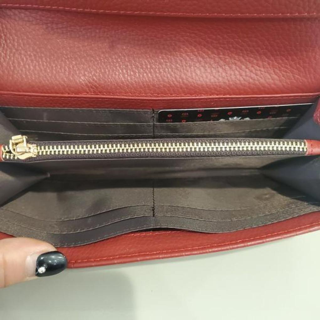 moncross REAW19159 cubic point women's calfskin long wallet