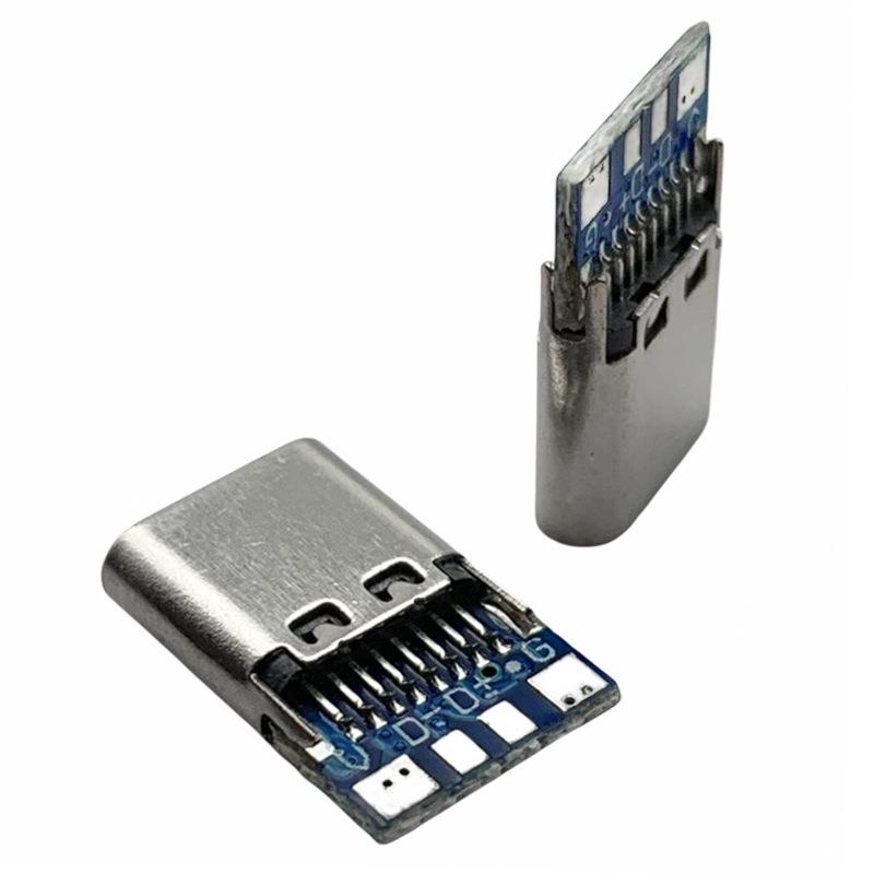 Реверсивный USB Type-C Female Порт, 4-контактный разъем для пайки для DIY-кабеля клавиатуры