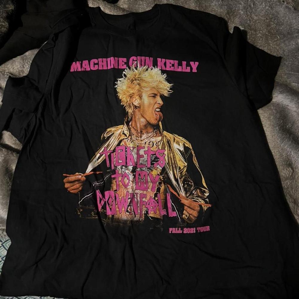 New Popular Machine Gun Kelly Black T-Shirt Cotton Full Size Unisex T-Shirt
