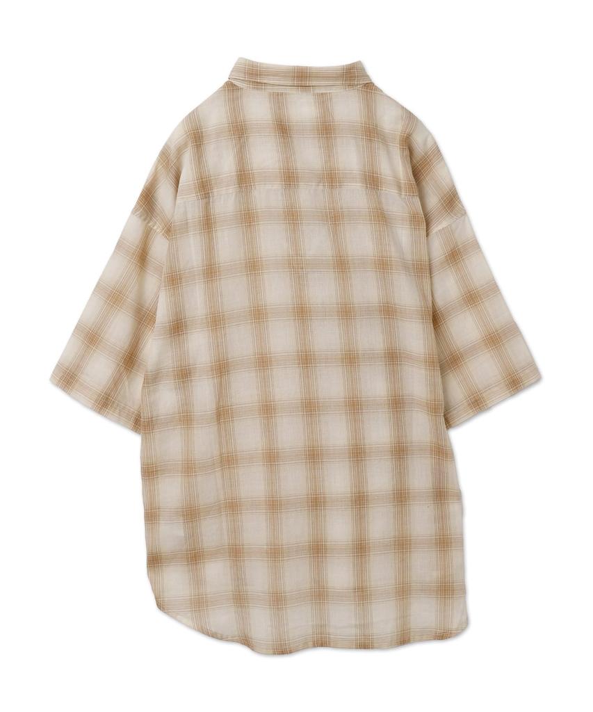 WEGO Check Sheer Gauze Long Loose Street Size 2 Patterns Men's Shirt, Sleeve, Casual, Fit, Fall/Winter, Style, Gift, M,