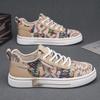 Мужская обувь 2025 лето новая мужская молодежный стиль национальный тренд персонализированная спортивная обувь на доске низкий верх студенческая уличная повседневная обувь